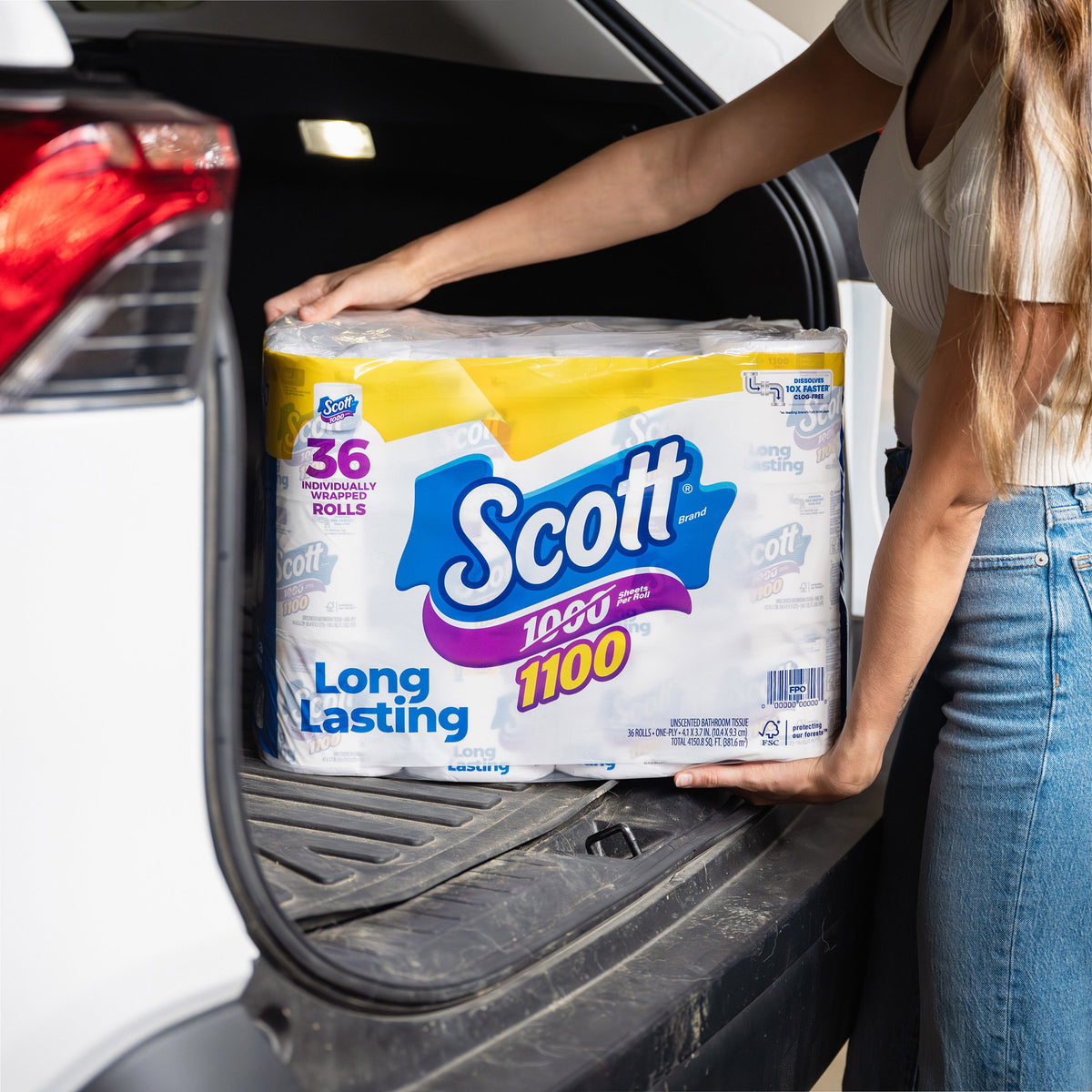 Scott Bath Tissue, 1-Ply, 4.1" x 3.7", 1100 Sheets, 36 ct - product image 11