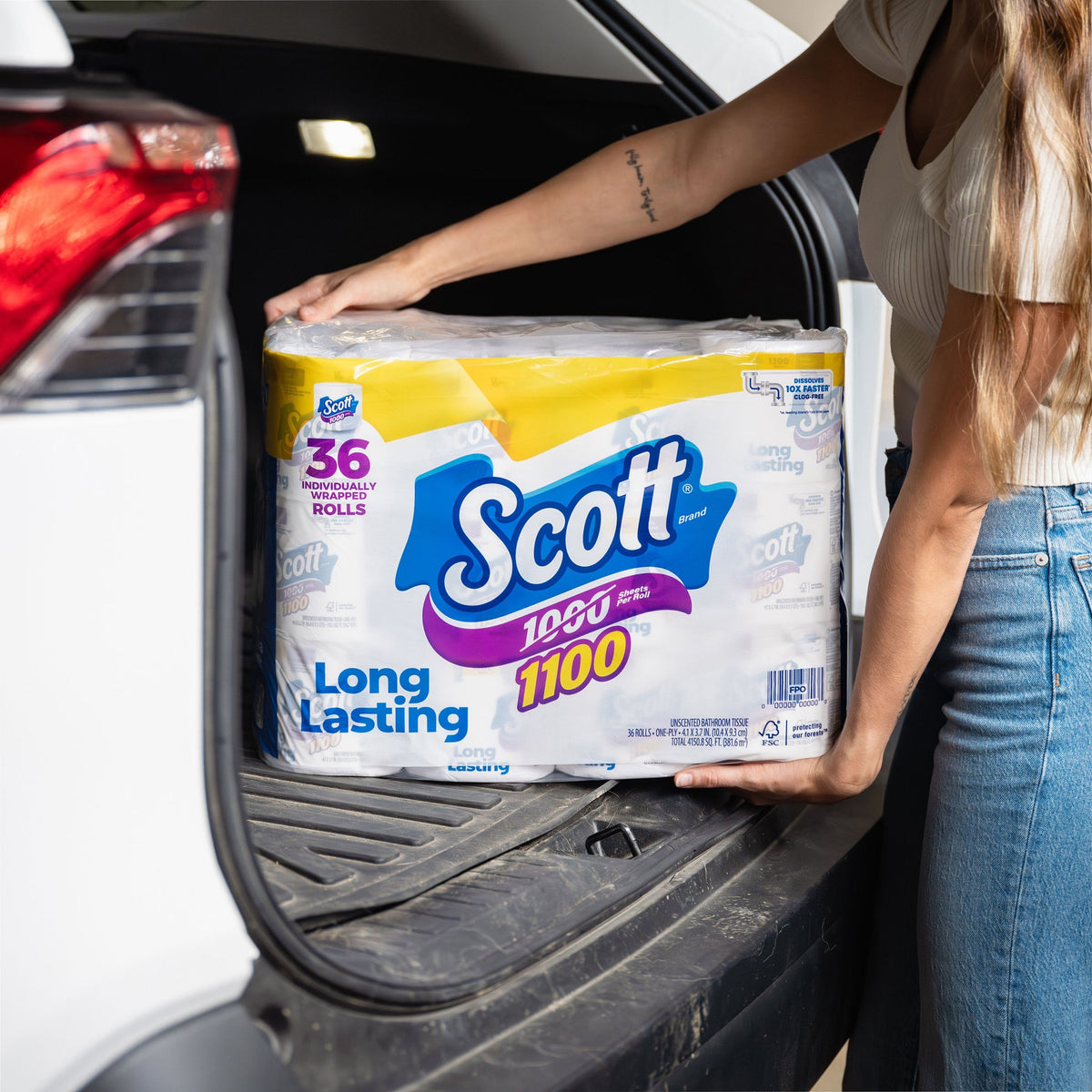 Scott Bath Tissue, 1-Ply, 4.1" x 3.7", 1100 Sheets, 36 ct - product image 4
