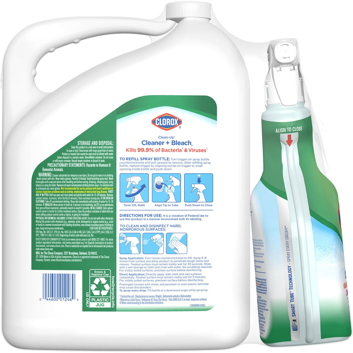 Clorox Clean-Up Cleaner and Bleach, 32 fl oz with 180 fl oz Refill - product image 2