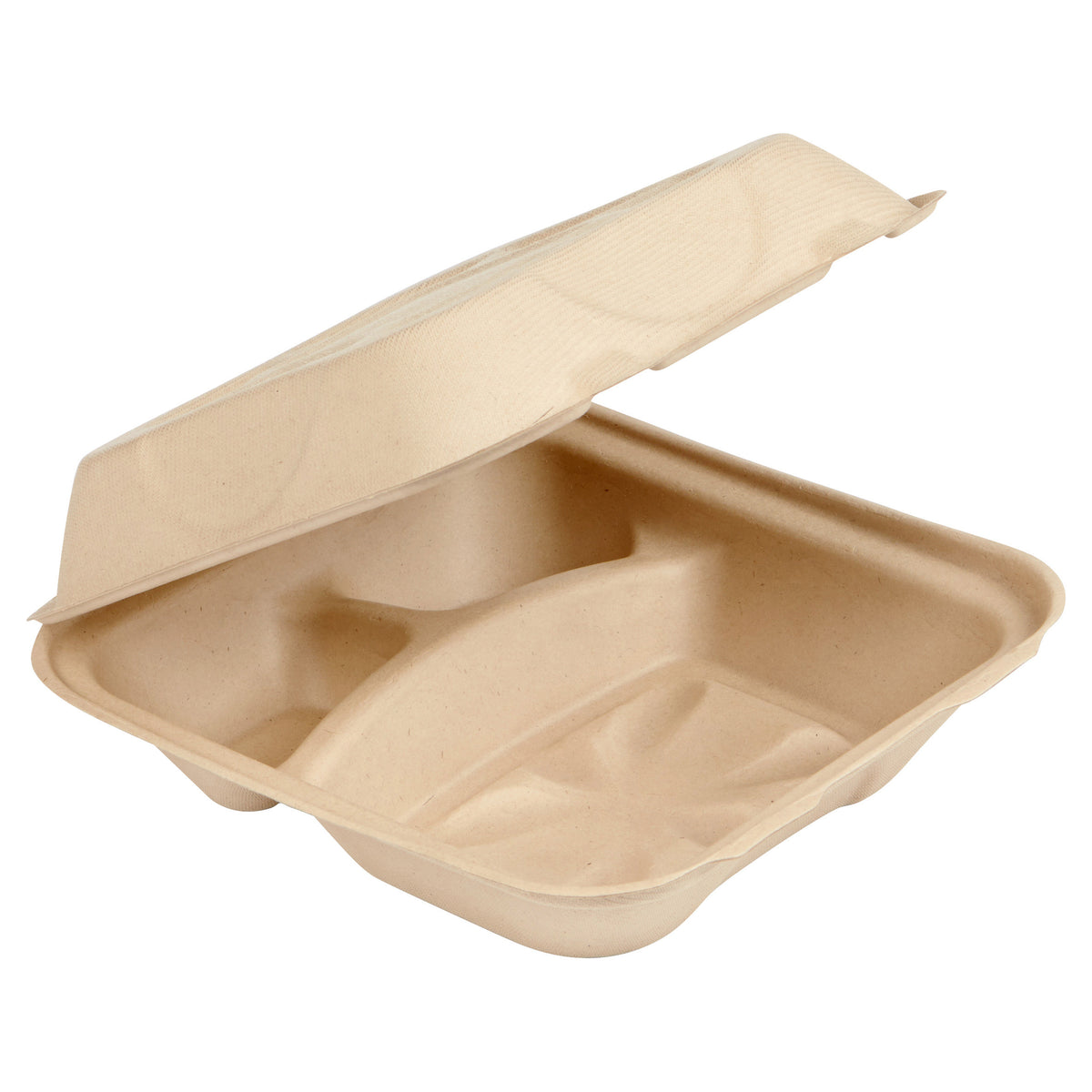 World Centric Compostable 3-Compartment Container, 8"L x 8"W, 100 ct - product image 3