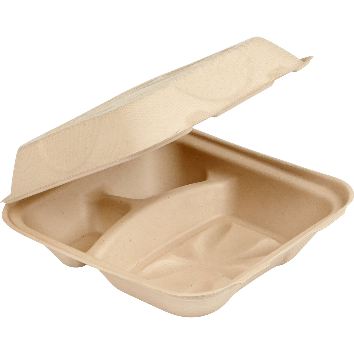 World Centric Compostable 3-Compartment Container, 8"L x 8"W, 100 ct - product image 1