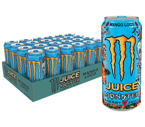 Monster Drink Flavored, 16 Ounce (Pack of 24), Mango Loco