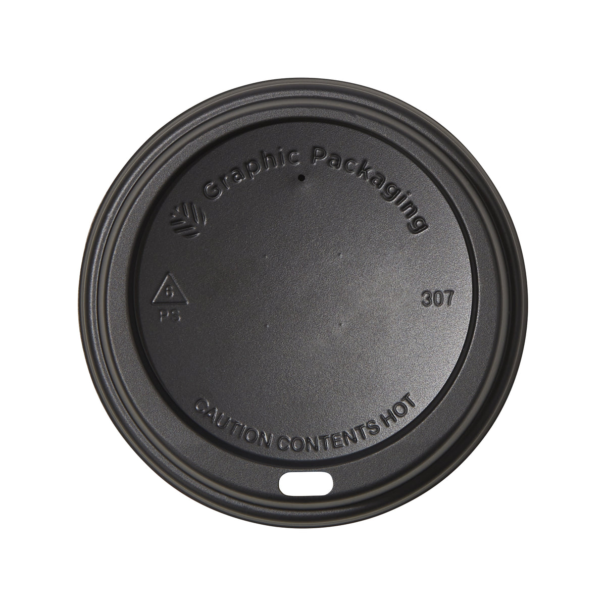 Graphic Packaging Hot Cup Dome Lids, Black, 10-24 oz, 600 ct - product image 1