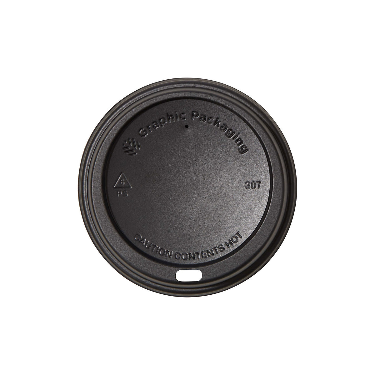 Graphic Packaging Poly Hot Cup Dome Lids, Black, 8 oz, 600 ct - product image 3