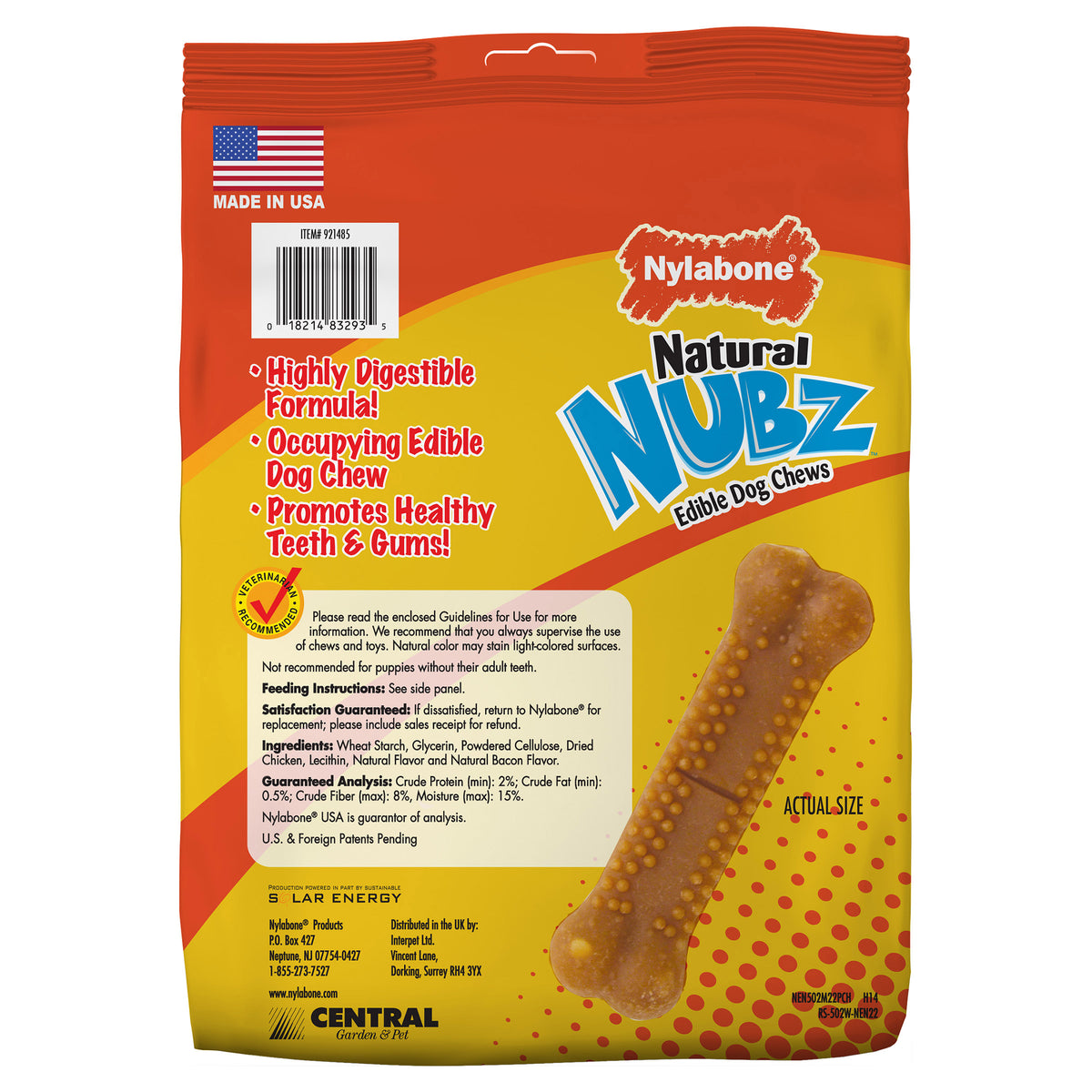 Nylabone Natural Nubz Large Dog Chews, Chicken, 22 ct - product image 3