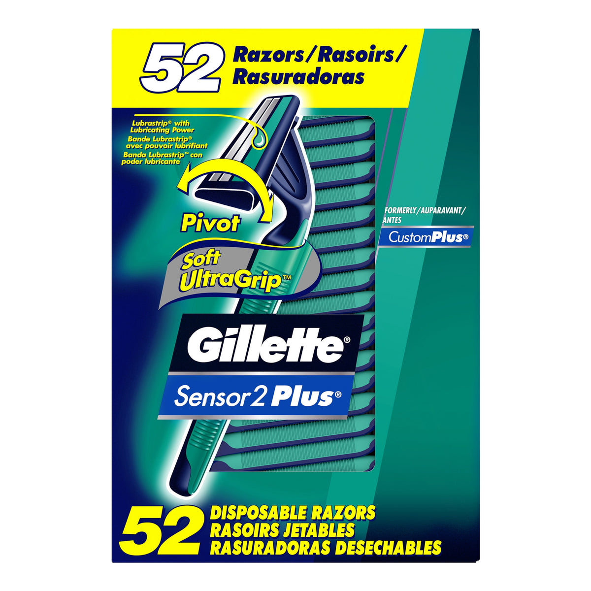 Gillette Sensor2 Plus Disposable Razors, 2-Blades, 52 ct - product image 3