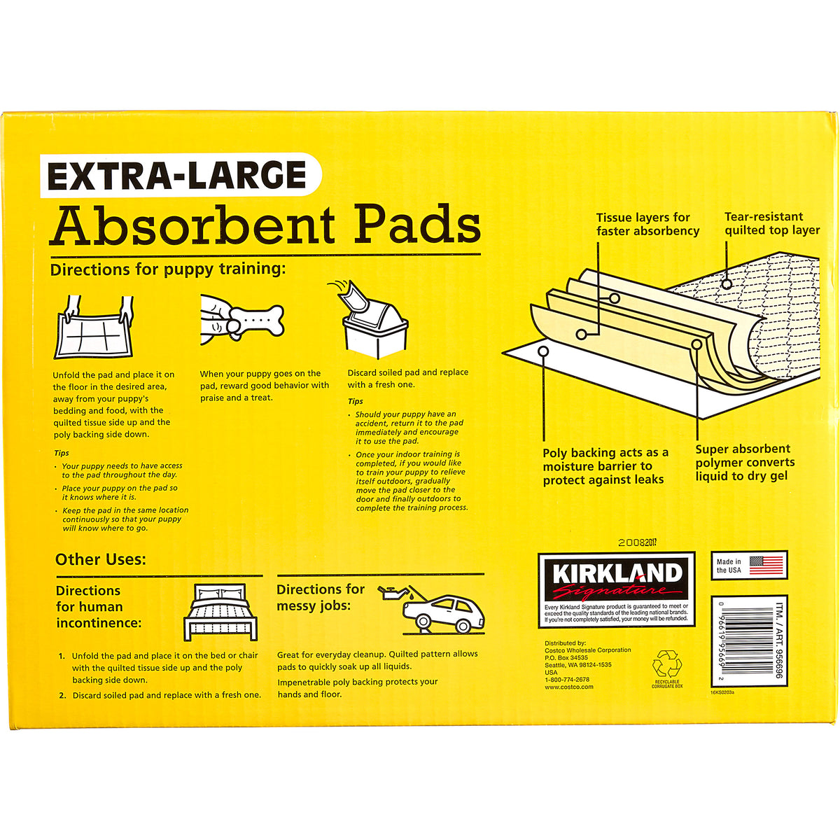 Kirkland Signature Absorbent Multipurpose Pads, Extra-Large, 100 ct - product image 3