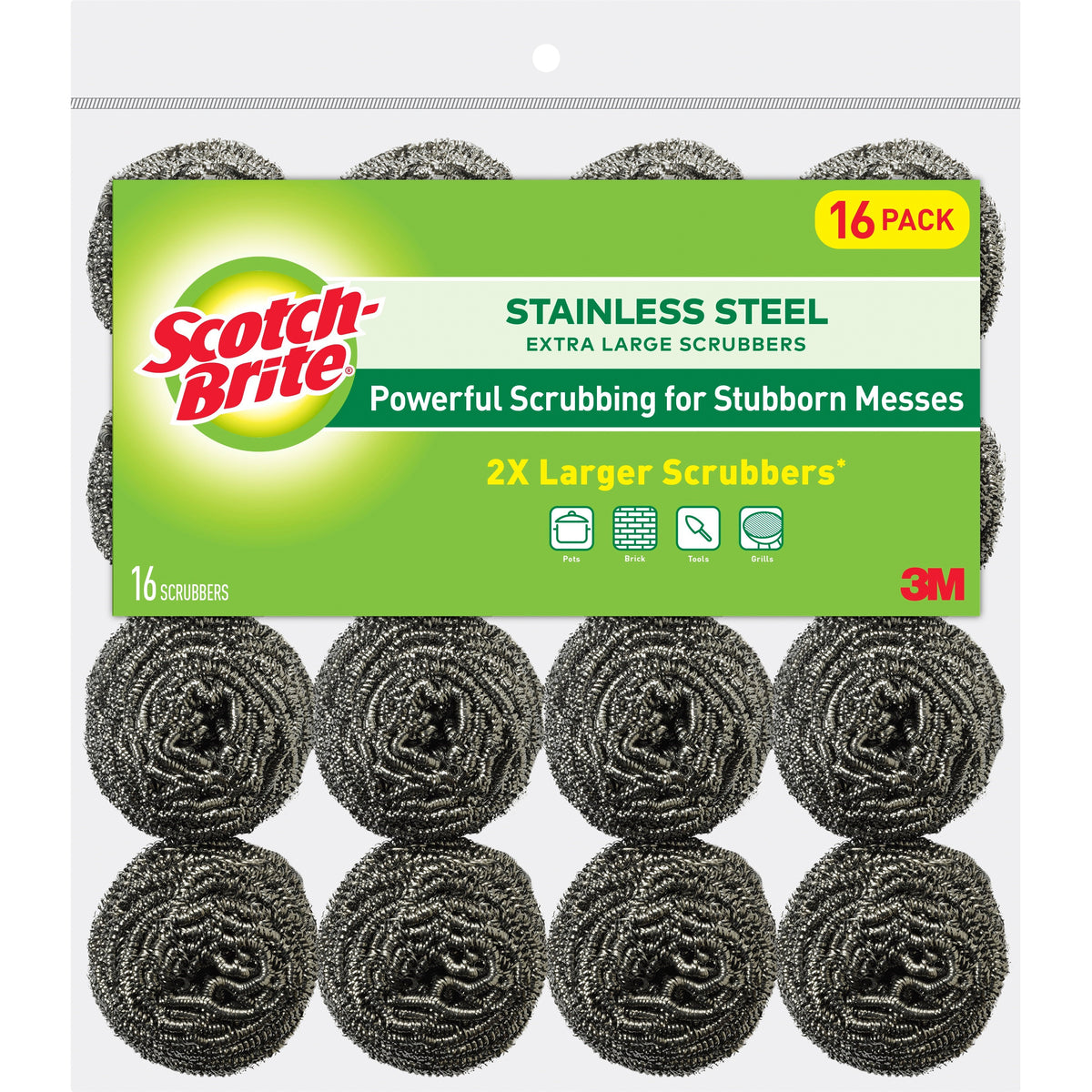 Scotch-Brite Stainless Steel Scrubber, 16 ct - product image 2