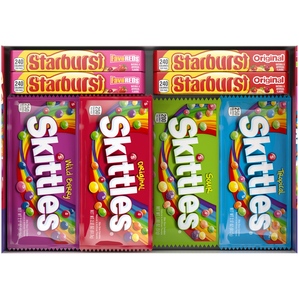Skittles and Starburst Chewy Candy, Variety Pack, 30 ct - product image 1