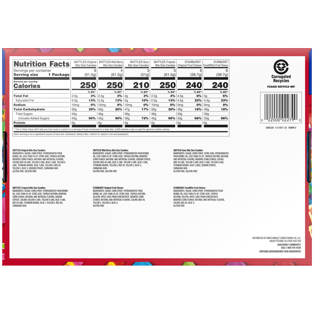 Skittles and Starburst Chewy Candy, Variety Pack, 30 ct - product image 5