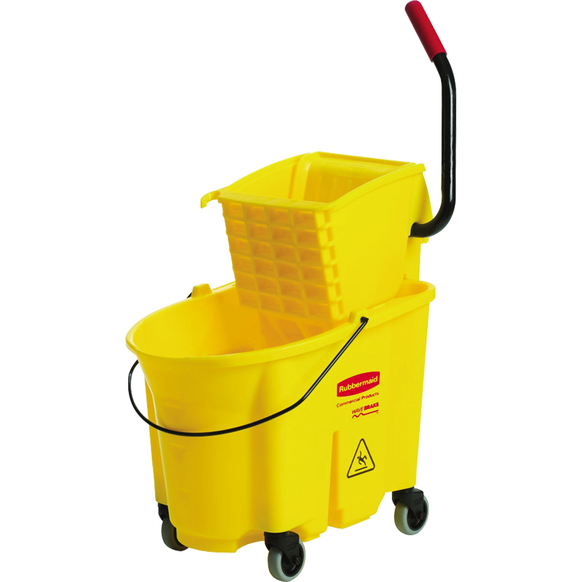 Rubbermaid Commercial WaveBrake Mop Bucket and Wringer, 26 Quart, Yellow - product image 1