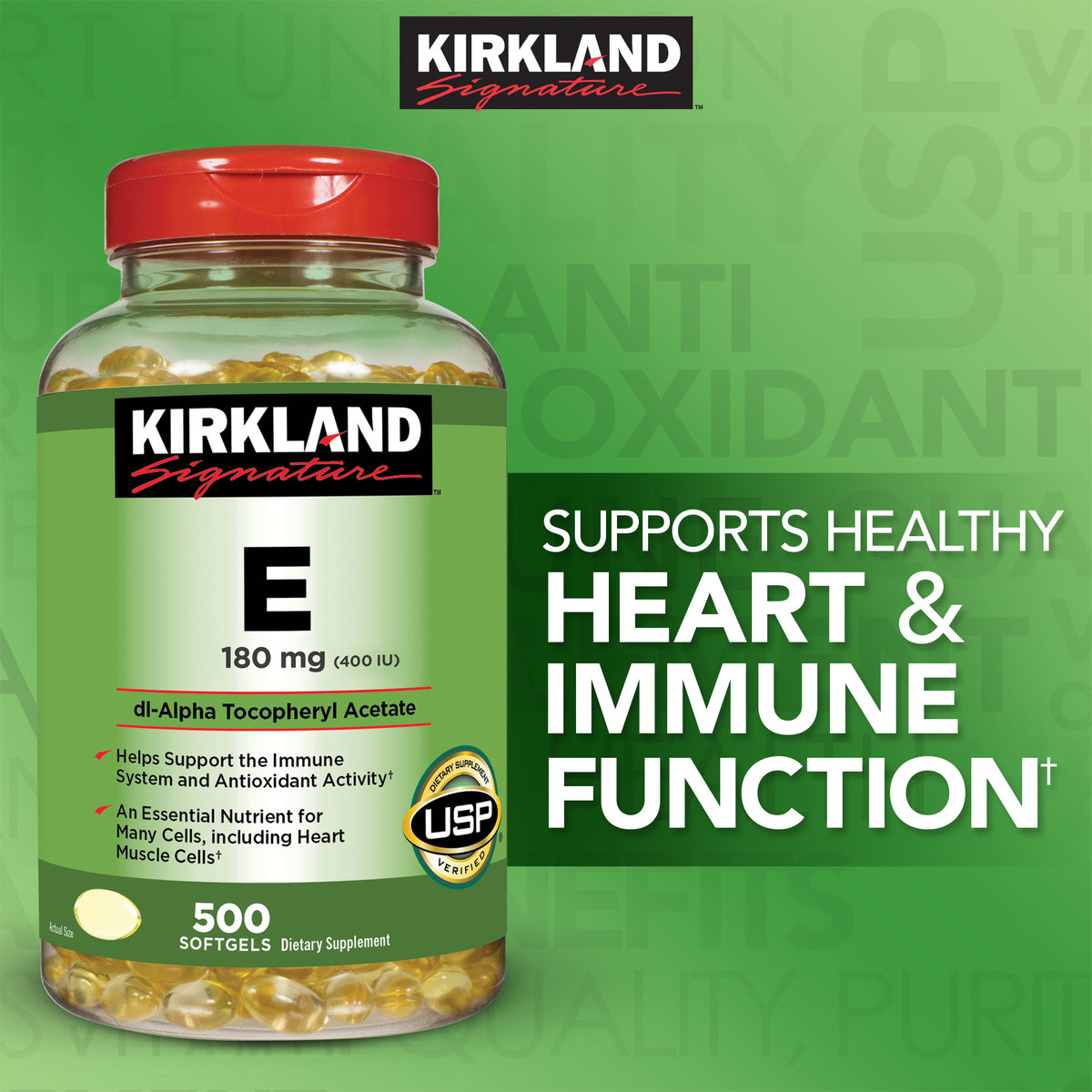 Kirkland Signature Vitamin E, 180 mg, 500 ct - product image 7