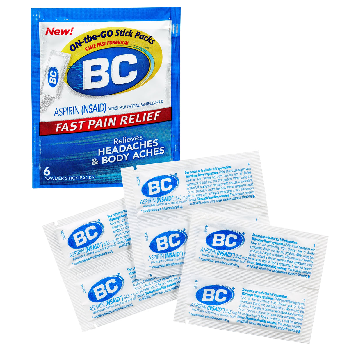 BC Aspirin Powders, 6 Powders, 24 ct - product image 3