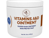 HealthandOutdoors Vitamin A&D Jar 15oz, Natural, Soothing Ointment for Daily Infant Skin Care