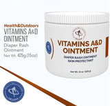 HealthandOutdoors Vitamin A&D Jar 15oz, Natural, Soothing Ointment for Daily Infant Skin Care