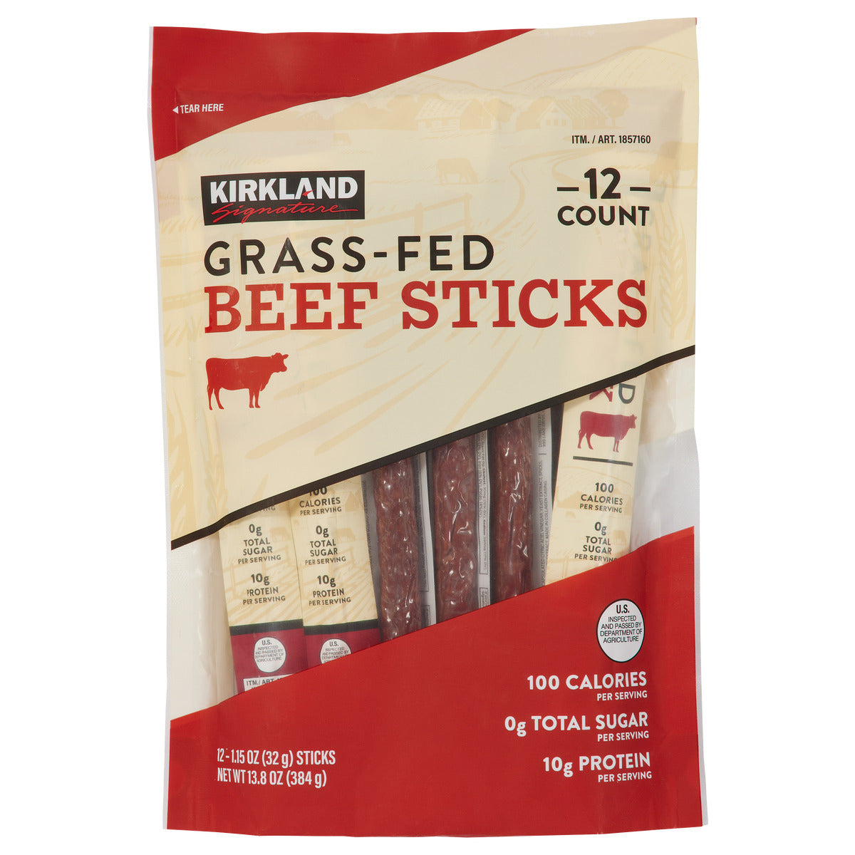 Kirkland Grass Fed Beef Sticks 12 CT