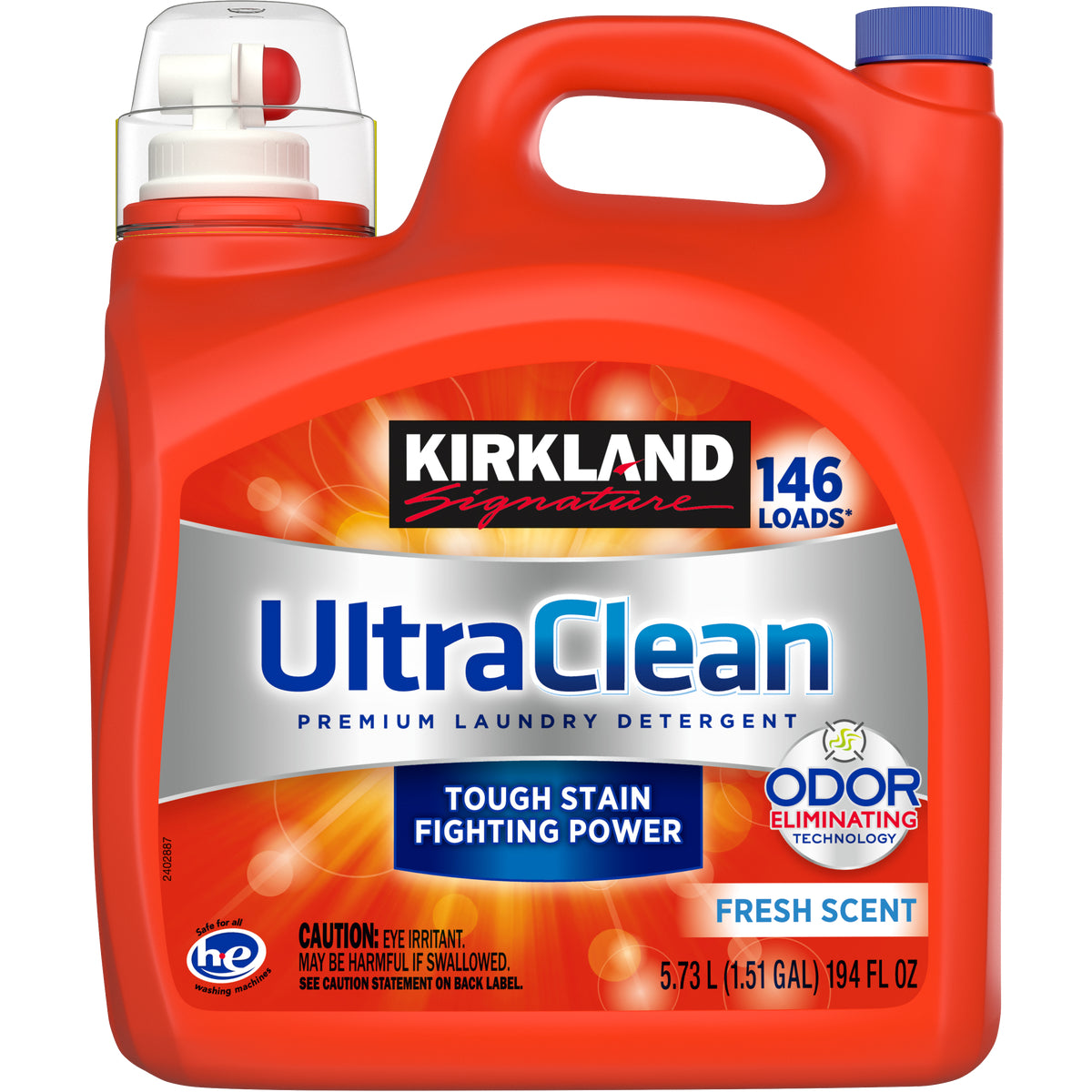 Kirkland Laundry Detergent, Ultra Clean, Red Jug, 194 oz