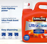 Kirkland Laundry Detergent, Ultra Clean, Red Jug, 194 oz