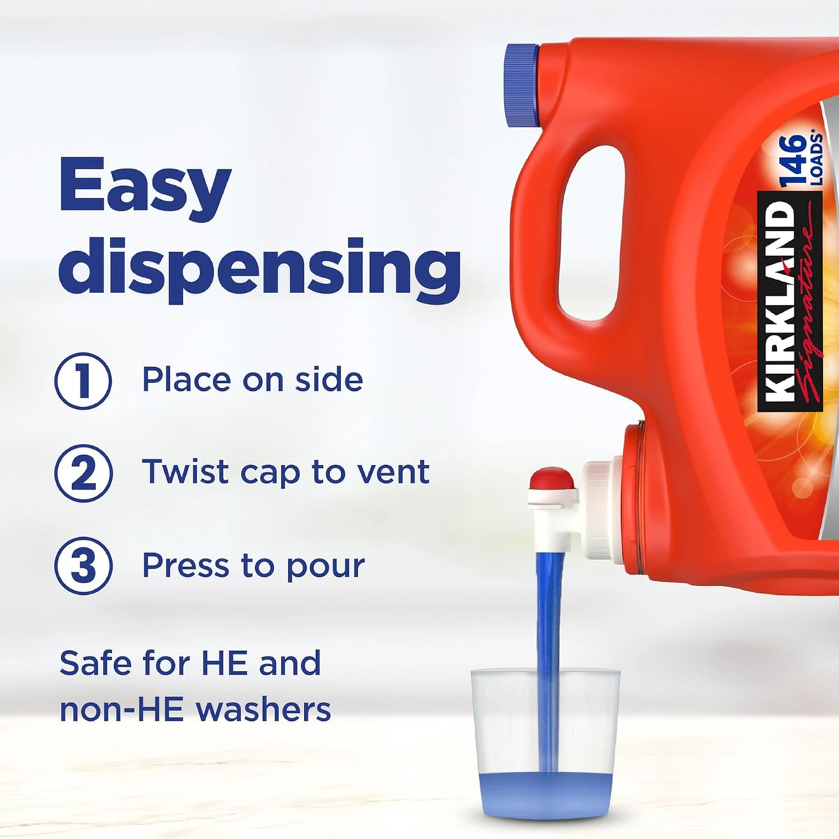 Kirkland Laundry Detergent, Ultra Clean, Red Jug, 194 oz
