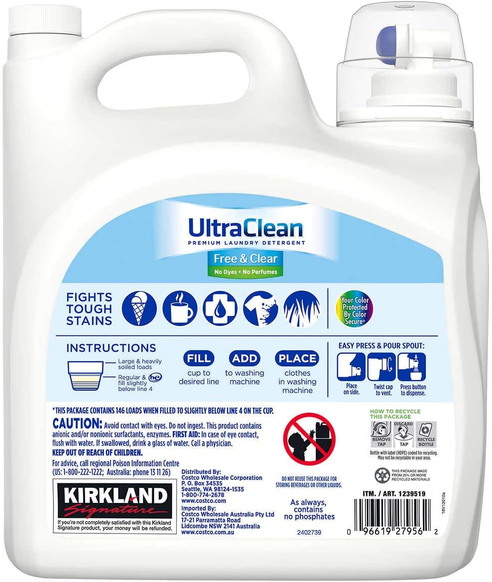 Kirkland Signature Free and Clear Liquid Detergent
