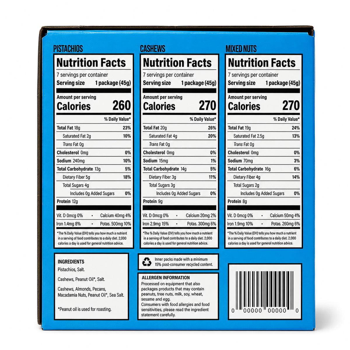 Kirkland Signature Snacking Nuts 21 CT