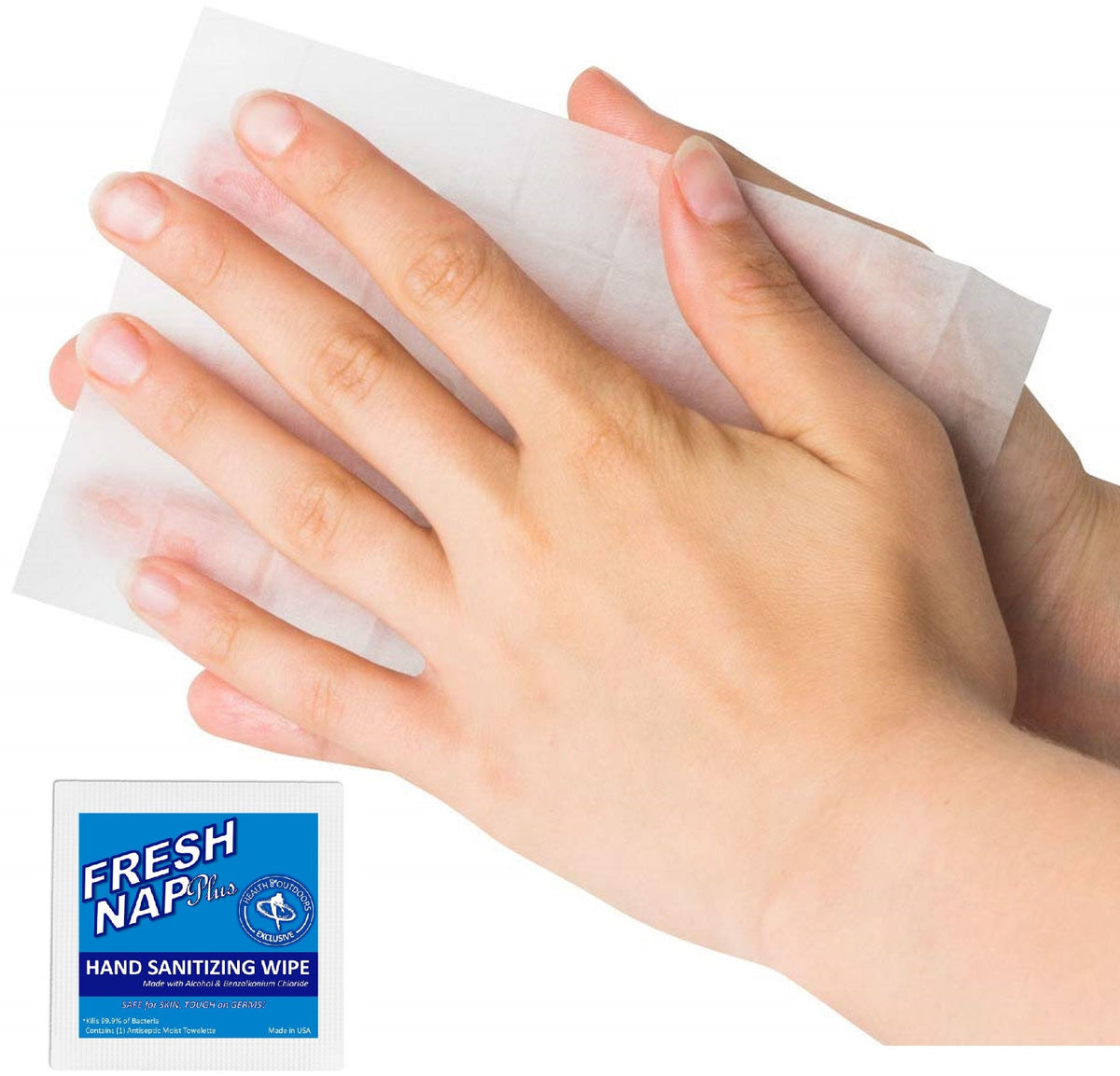 Fresh Nap BZK W/ Alcohol Antiseptic Wipes (100 Count)