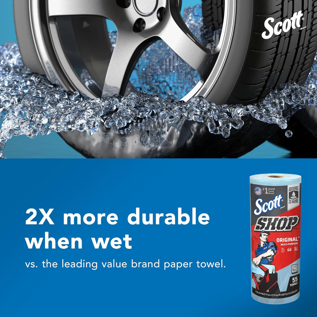 Scott Shop Towels, 10 Rolls