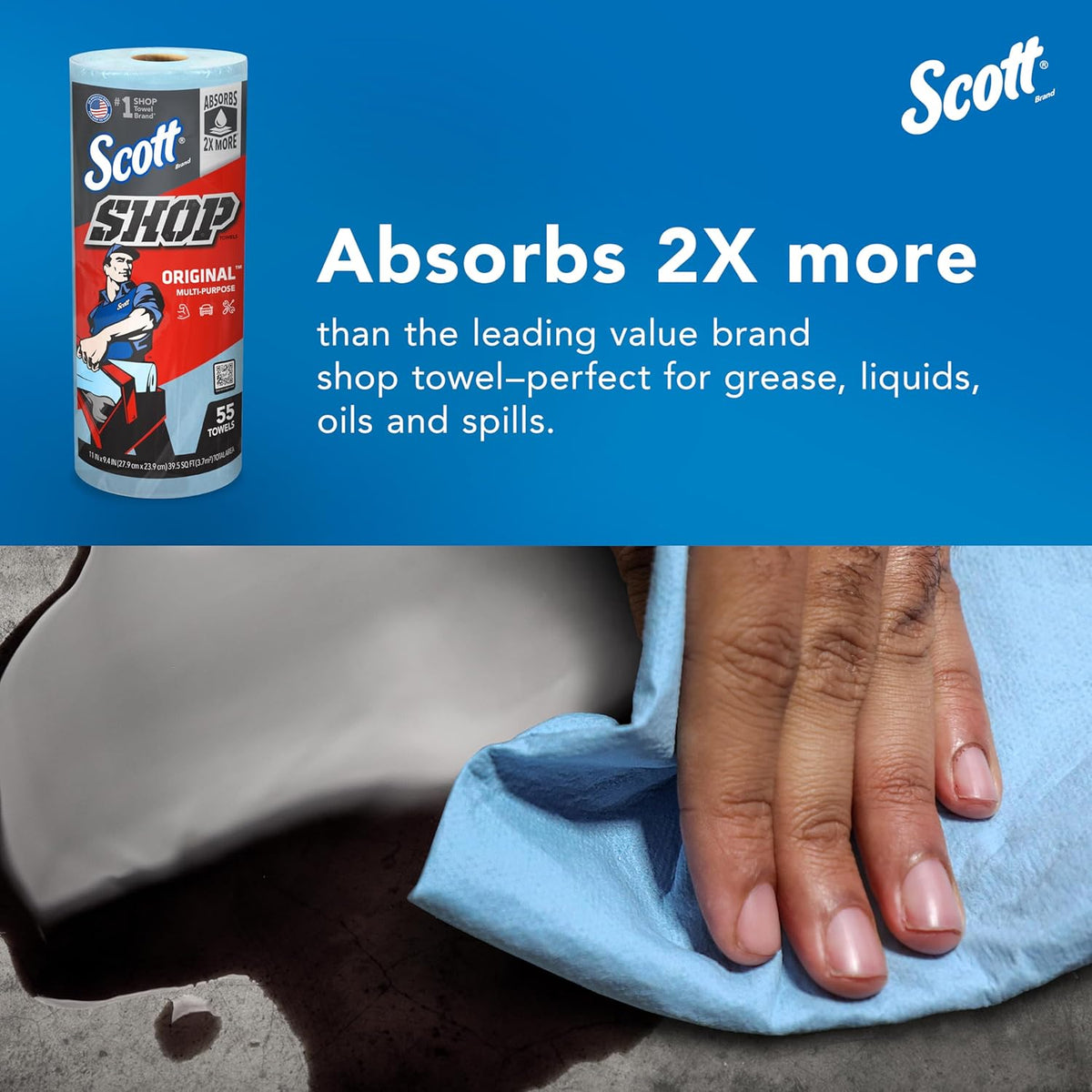 Scott Shop Towels, 10 Rolls