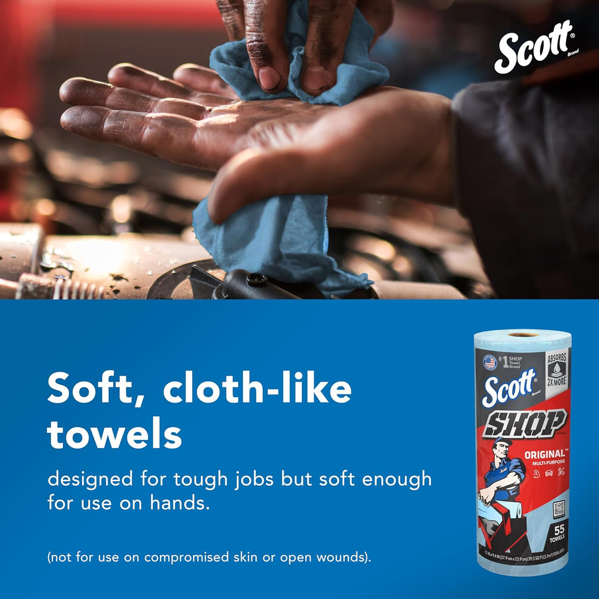 Scott Shop Towels, 10 Rolls