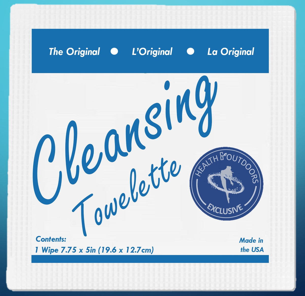 HAO Original Cleansing Towelettes, 7.75 x 5 in, 100 Count