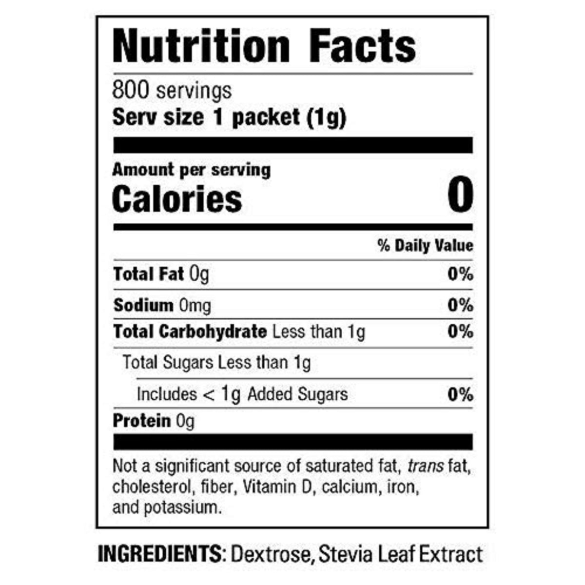 Stevia in the Raw 800 CT