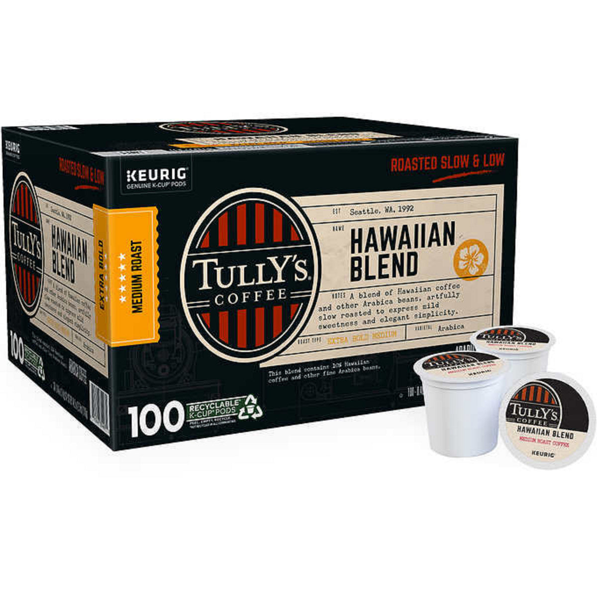 Tully's Hawaiian Blend 100 ct K Cup