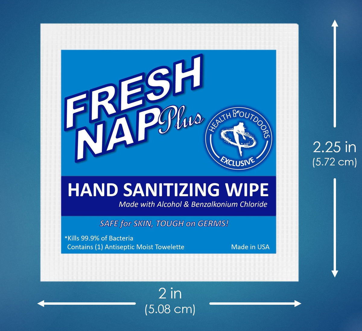Fresh Nap BZK W/ Alcohol Antiseptic Wipes (100 Count)