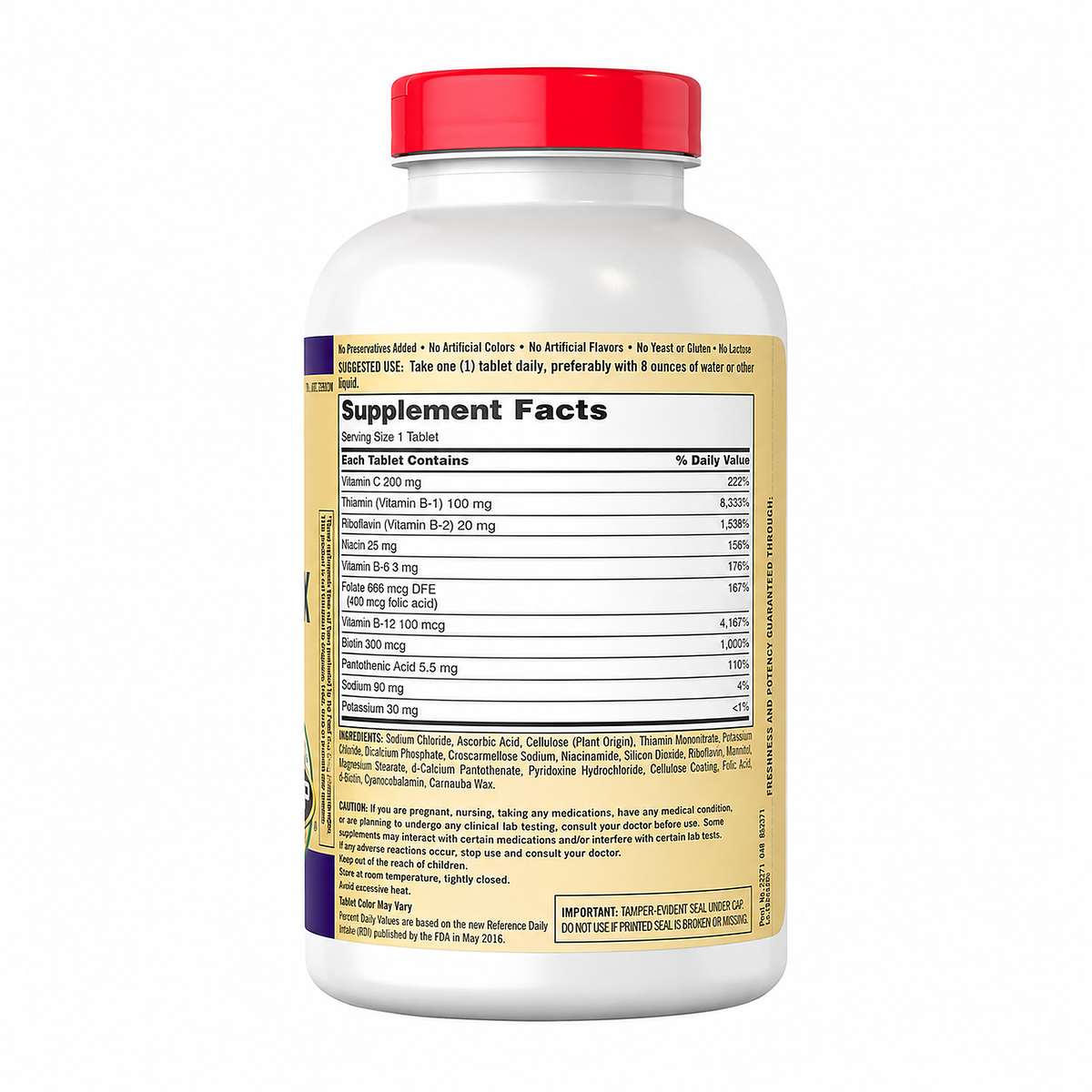 Kirkland Signature One Per Day Super B-Complex with Electrolytes, 500 tablets (1 Bottle)