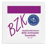 HAO BZK Antiseptic Moist Towelette (125 Count)  5 inches x 7 inches Wipe Hand & Body Cleansing Wet Napkins Alcohol-Free Individually Wrapped Towels Benzalkonium First-Aid Wound Care