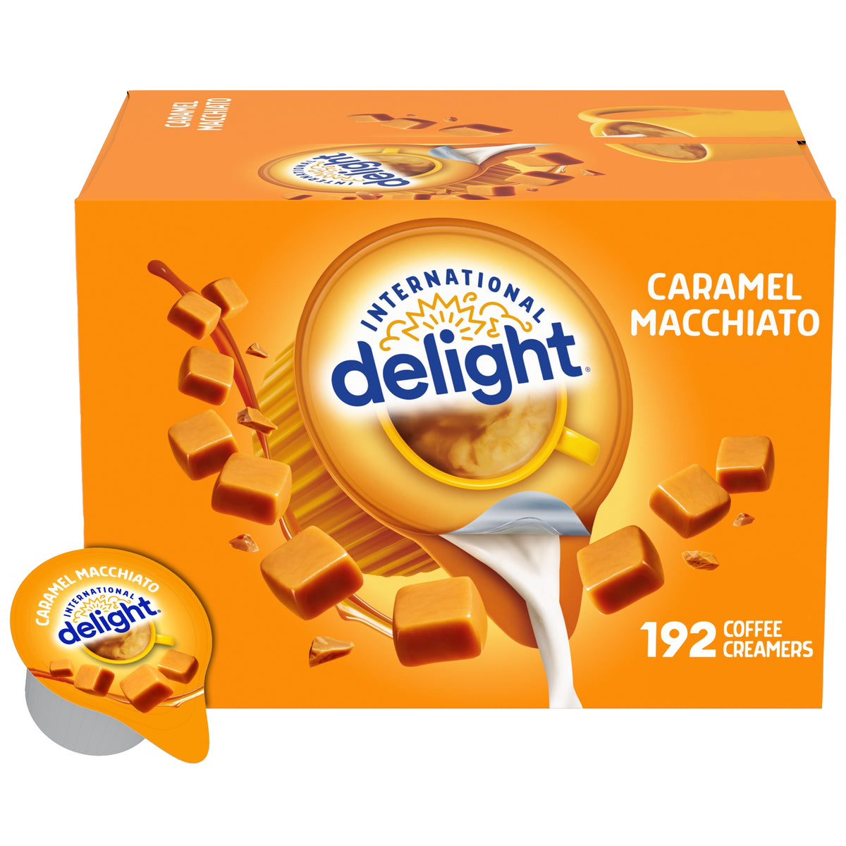 International Delight Liquid Coffee Creamer Singles, Non-Dairy, Caramel Macchiato, 0.44 fl oz, 192 ct — original product image 1 of 1