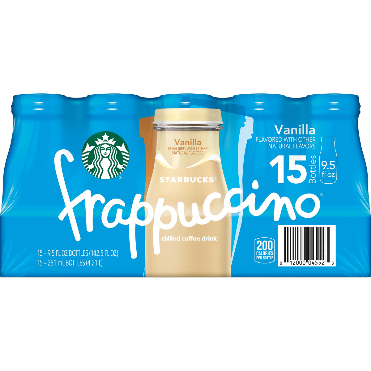Starbucks Frappuccino Chilled Coffee Drink, Vanilla, 9.5 fl oz, 15 ct — original product image 2 of 2