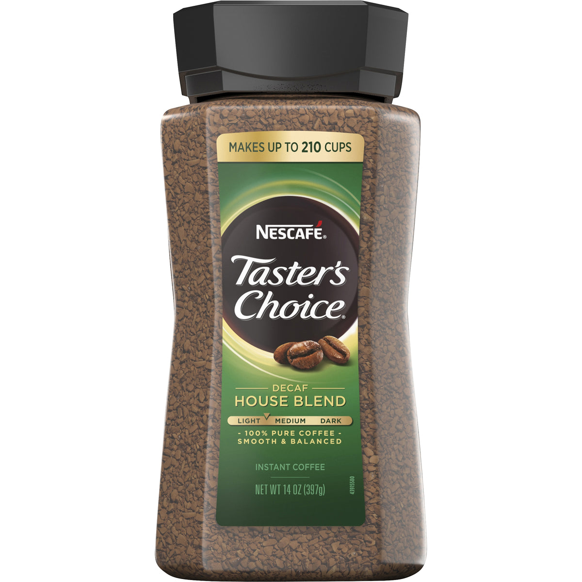 NESCAFÉ Taster's Choice Instant Coffee, Decaf, House Blend, Light Roast,14 oz — original product image 1 of 4