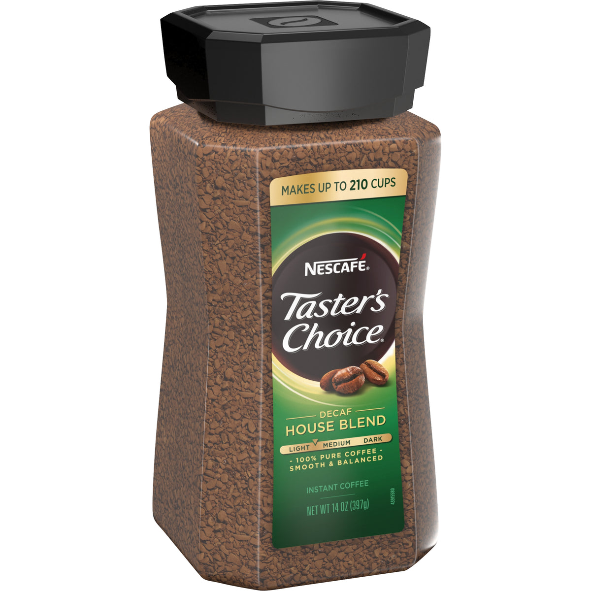 NESCAFÉ Taster's Choice Instant Coffee, Decaf, House Blend, Light Roast,14 oz — original product image 4 of 4