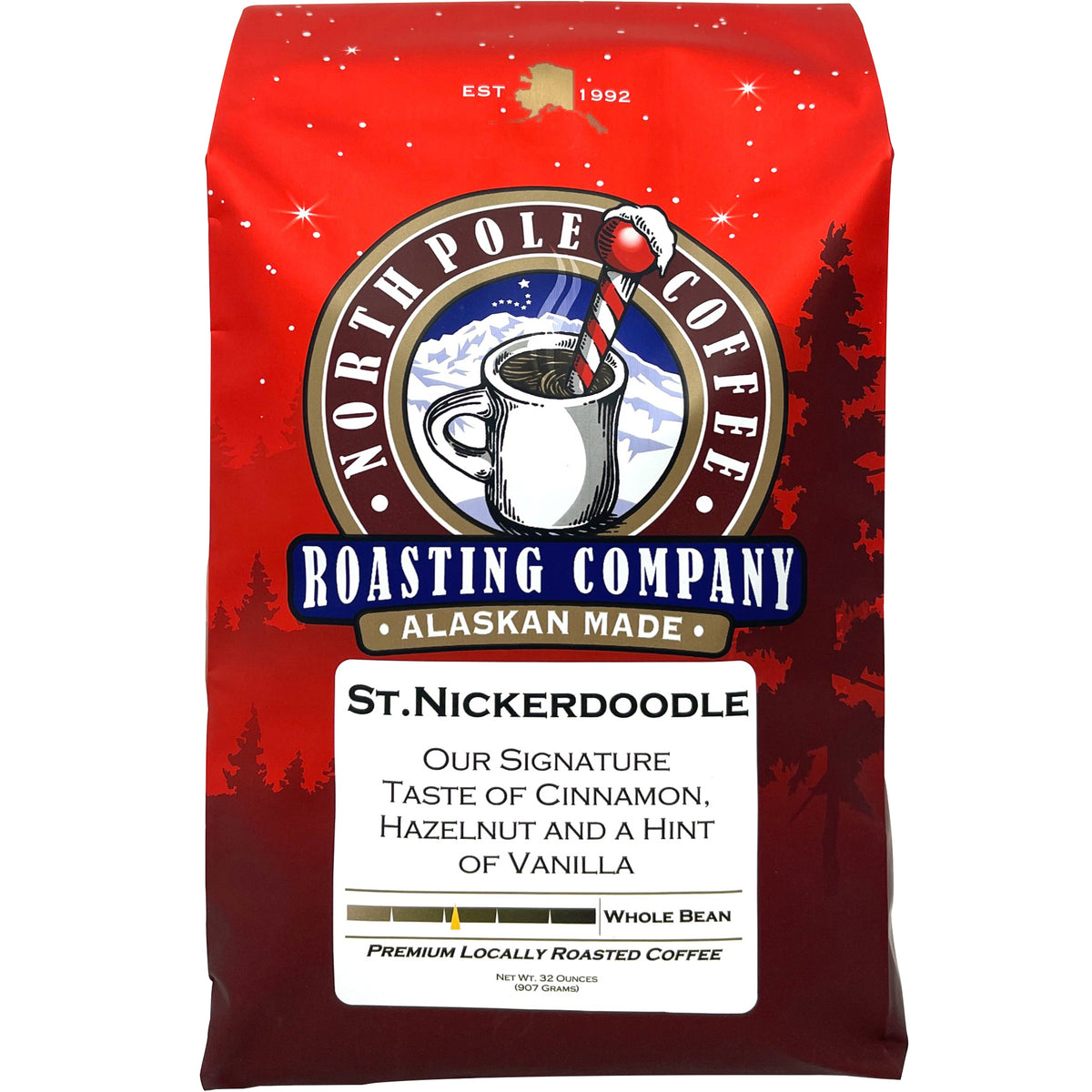 North Pole Coffee Roasting Co St. Nickerdoodle Whole Bean Coffee, Medium Roast, 2 lbs — original product image 1 of 2