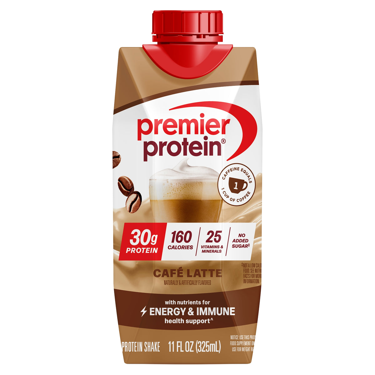 Premier Protein Shake, 30g Protein, Cafe Latte, 11 fl oz, 18 ct — original product image 3 of 4