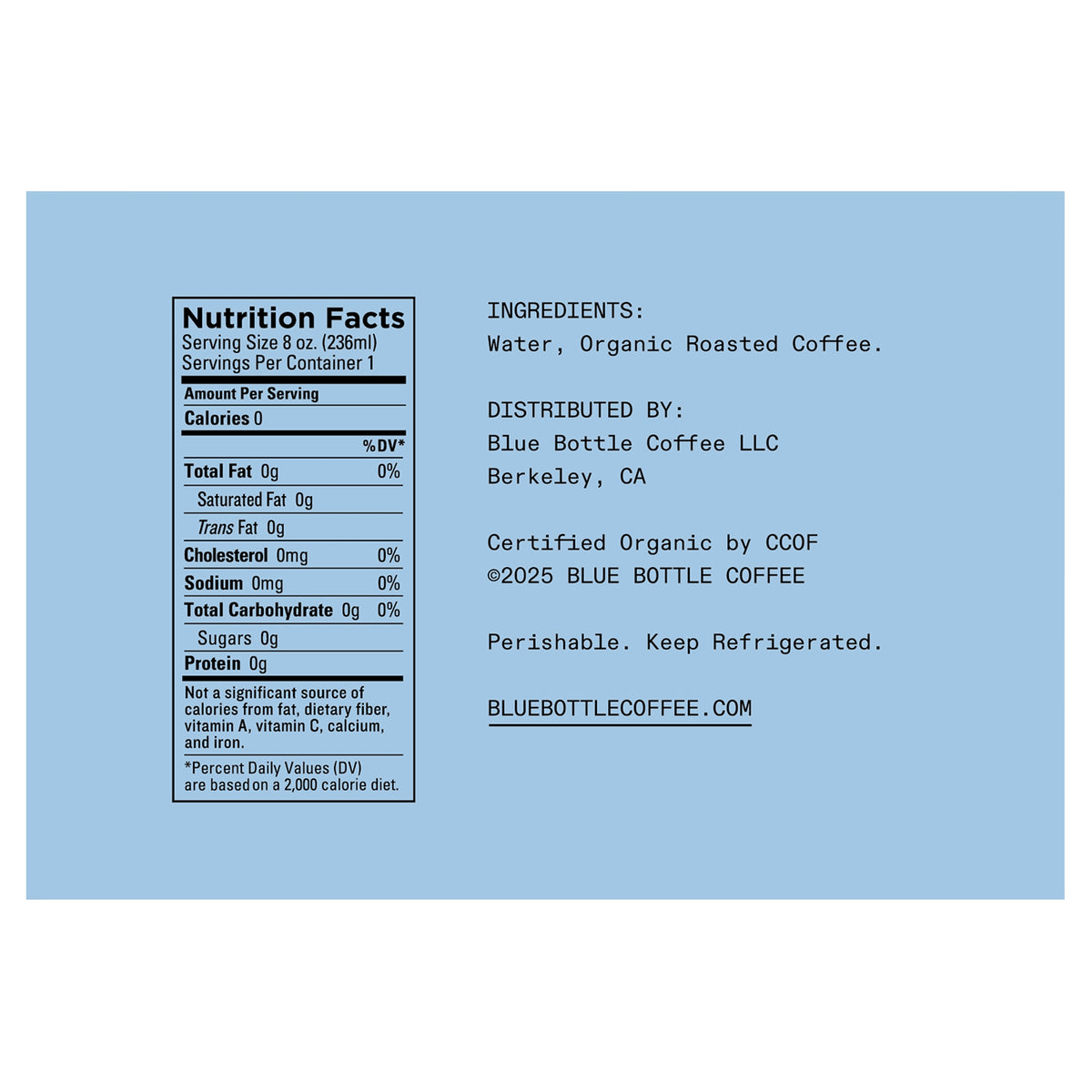 Blue Bottle Coffee Bright Cold Brew Coffee, 8 fl oz, 6 ct — original product image 3 of 3