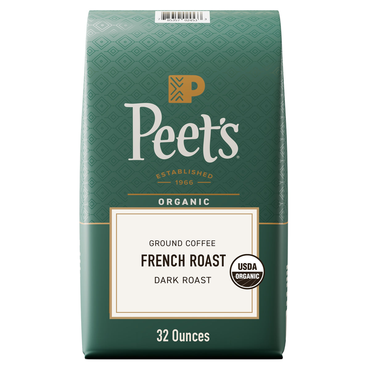Peet's Coffee Organic French Roast Ground Coffee, Dark Roast, 2 lbs — original product image 1 of 1