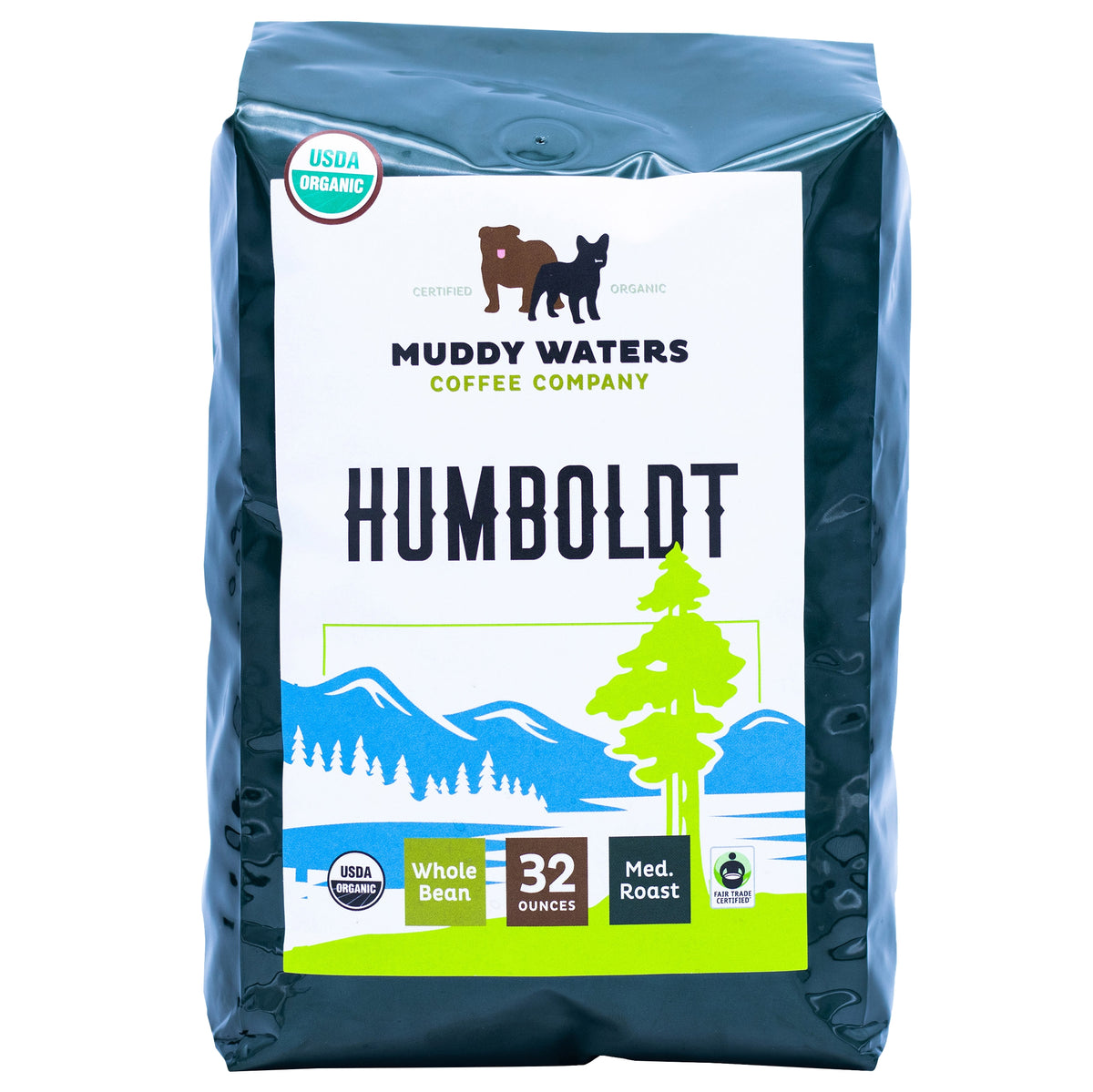 Muddy Waters Coffee Company Humboldt Whole Bean Coffee, Medium Roast, 2 lbs — original product image 1 of 2