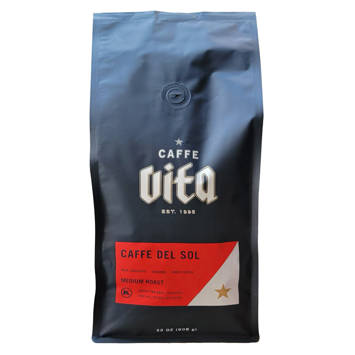 Caffe Vita Caffe Del Sol Whole Bean Coffee, Medium Roast, 2 lbs — original product image 1 of 2