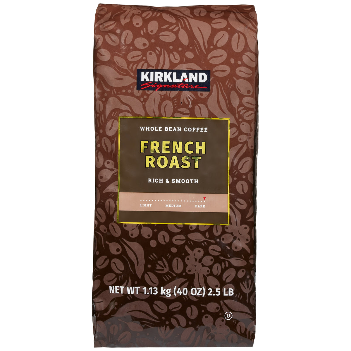 Kirkland Signature Whole Bean Coffee, French Roast, 2.5 lbs — original product image 1 of 4