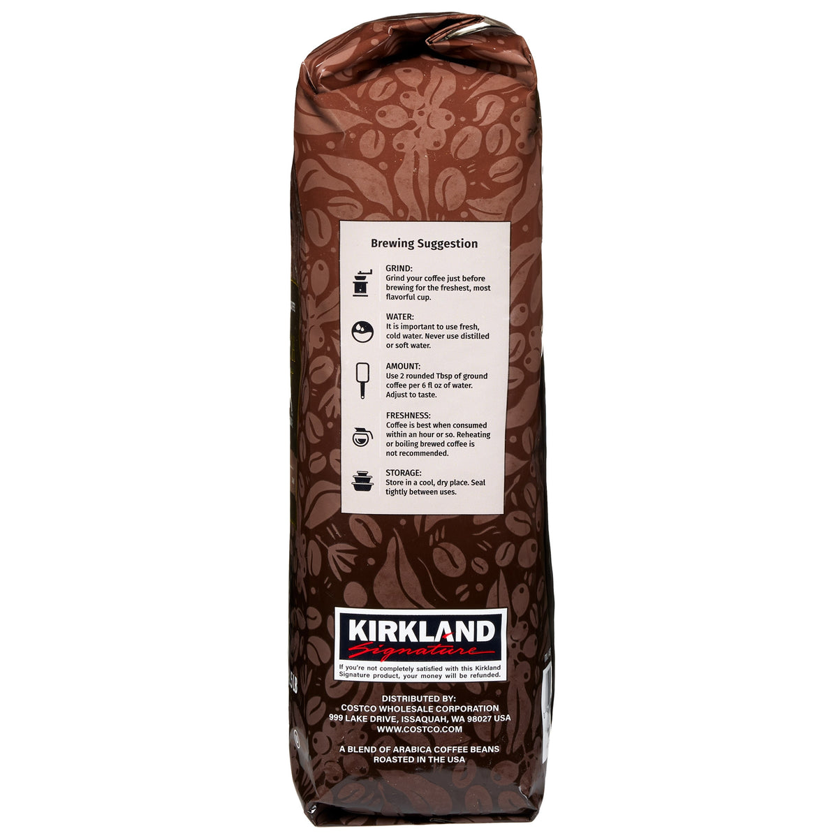 Kirkland Signature Whole Bean Coffee, French Roast, 2.5 lbs — original product image 2 of 4