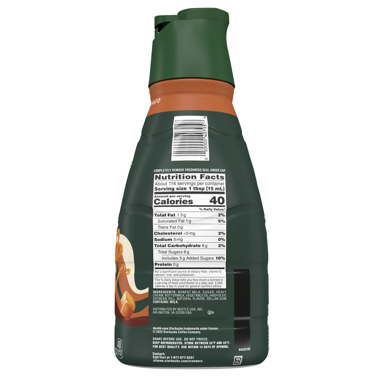 Starbucks Liquid Coffee Creamer, Caramel Macchiato, 58 fl oz — original product image 2 of 2