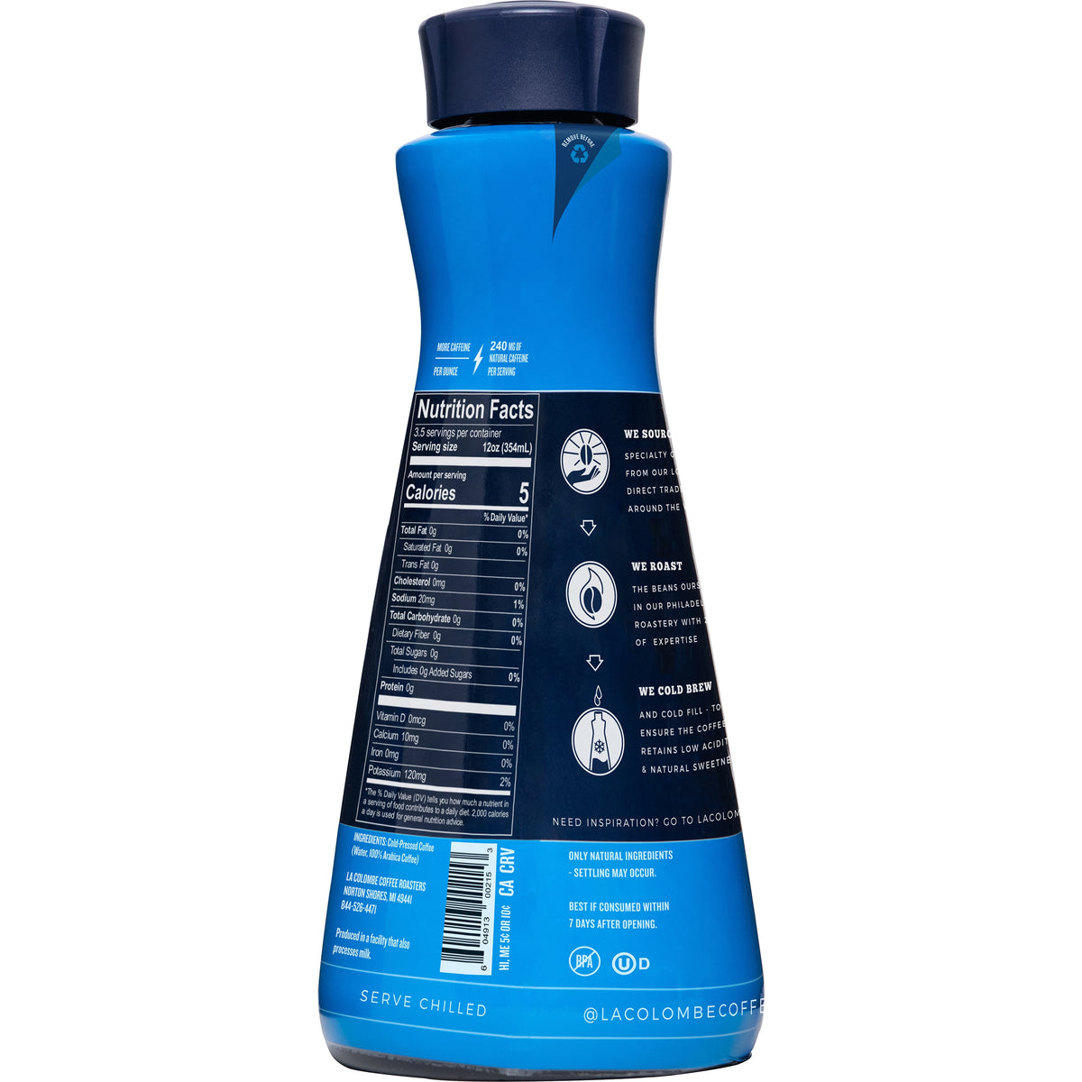La Colombe Cold Brew Coffee, Medium/Dark Roast, 42 fl oz, 2 ct — original product image 2 of 2