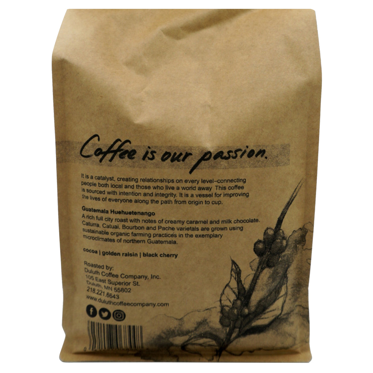Duluth Coffee Company Guatemala Huehuetenango Whole Bean Coffee, Medium Roast, 2.2 lbs — original product image 2 of 2
